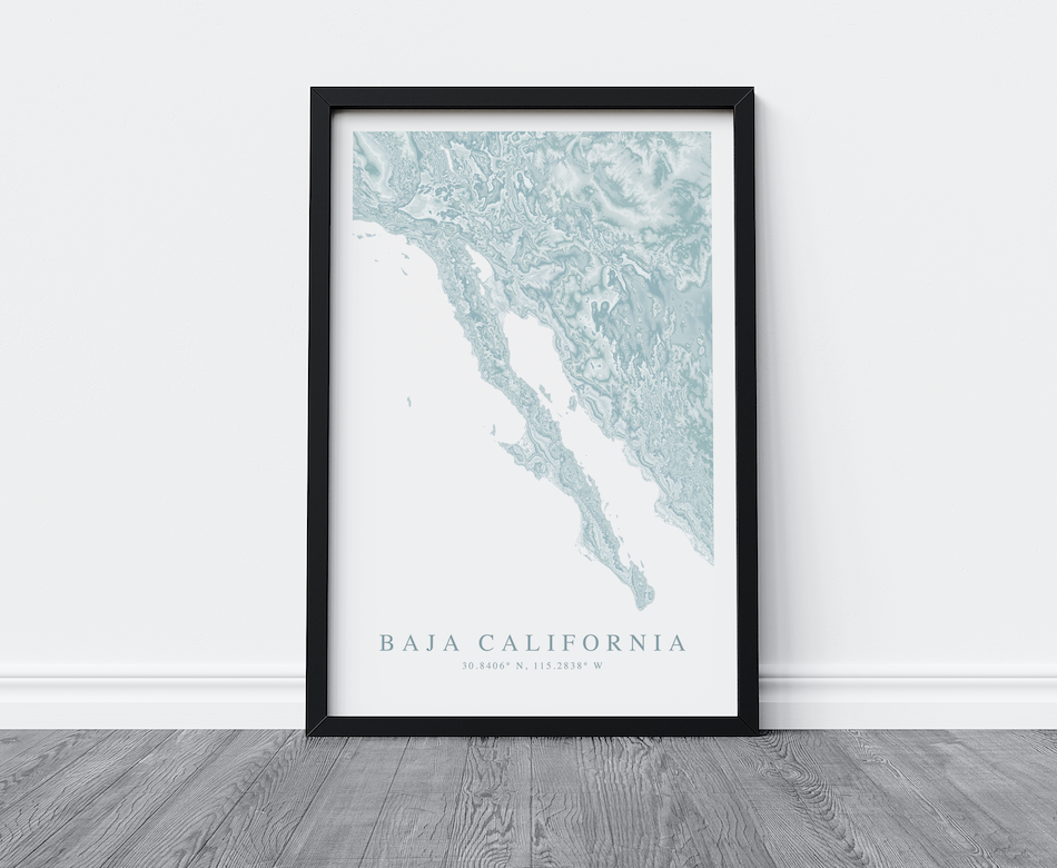 Baja California Map Print