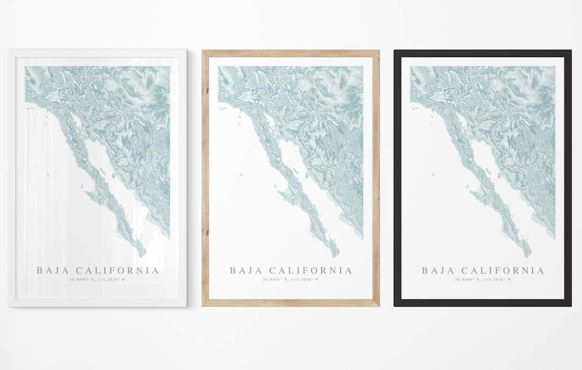 Baja California Map Print