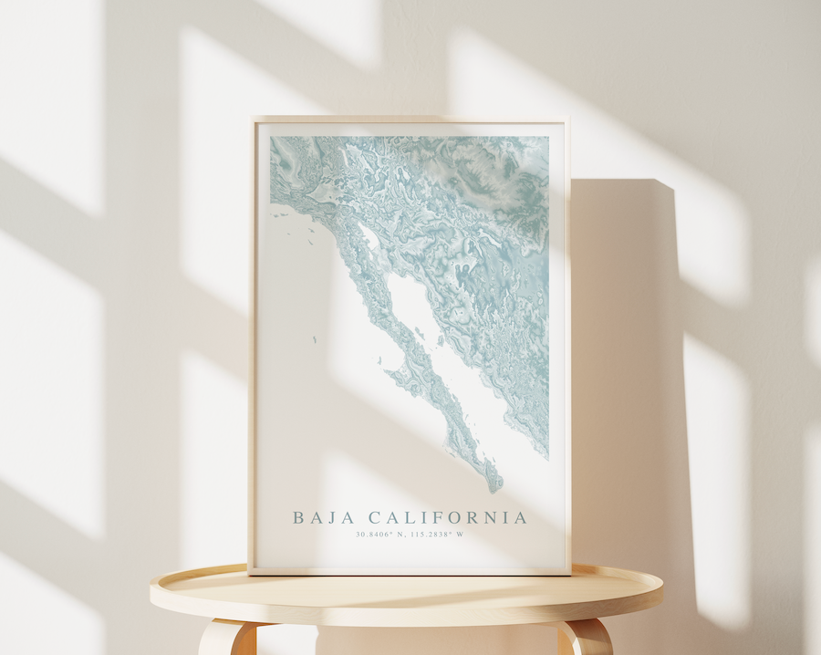 Baja California Map Print