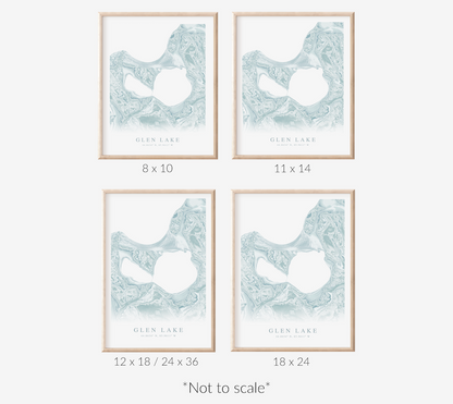 Glen Lake Map Print
