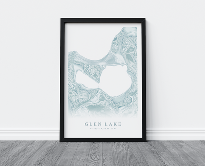 Glen Lake Map Print