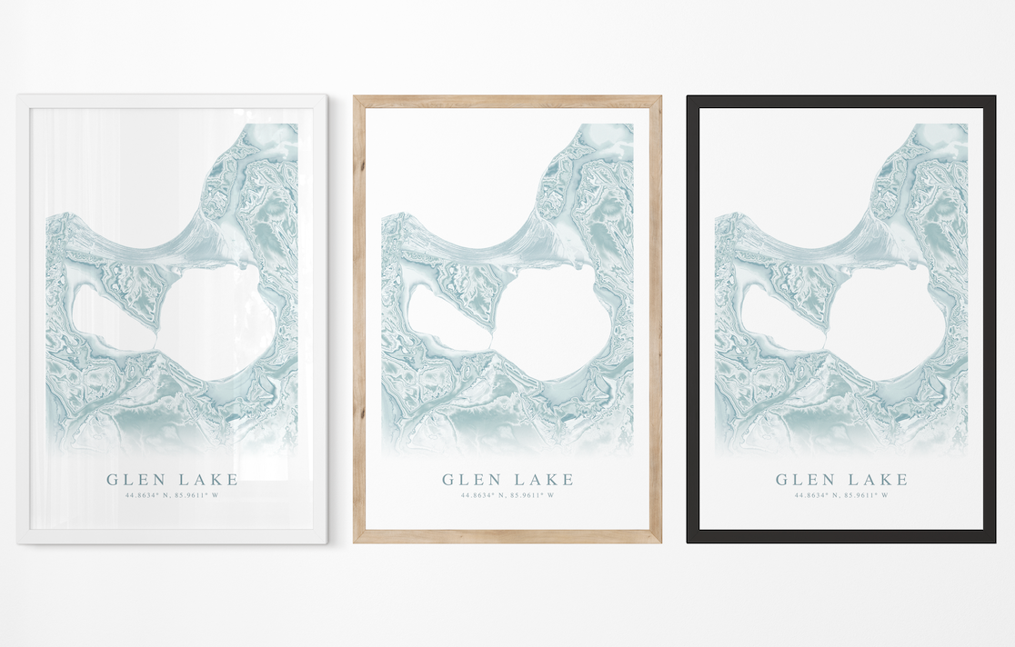 Glen Lake Map Print
