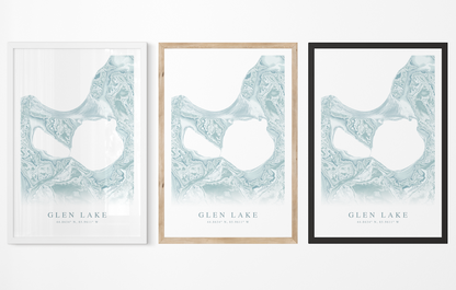 Glen Lake Map Print