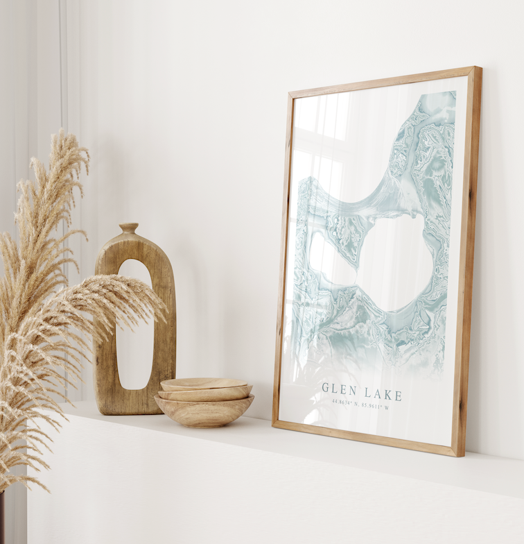 Glen Lake Map Print