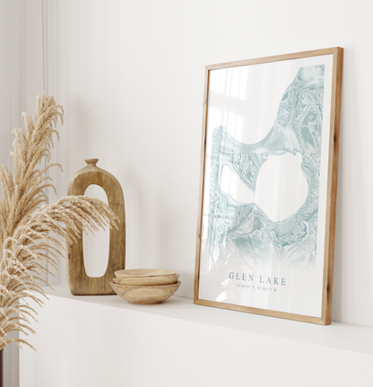 Glen Lake Map Print
