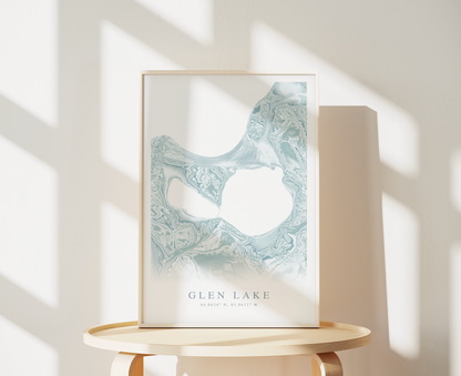Glen Lake Map Print