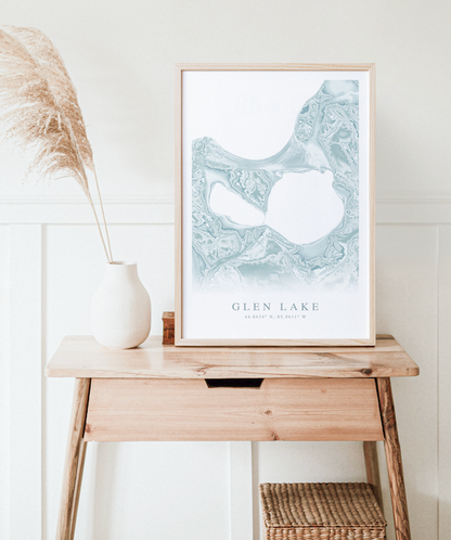 Glen Lake Map Print