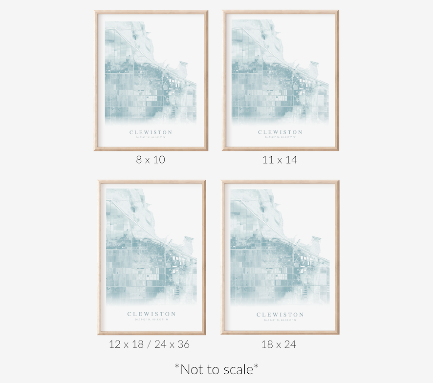 Clewiston Map Print