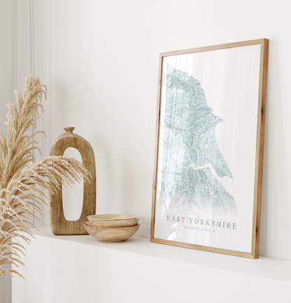 East Yorkshire Map Print