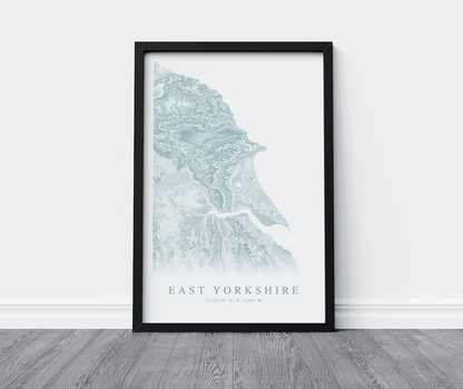 East Yorkshire Map Print