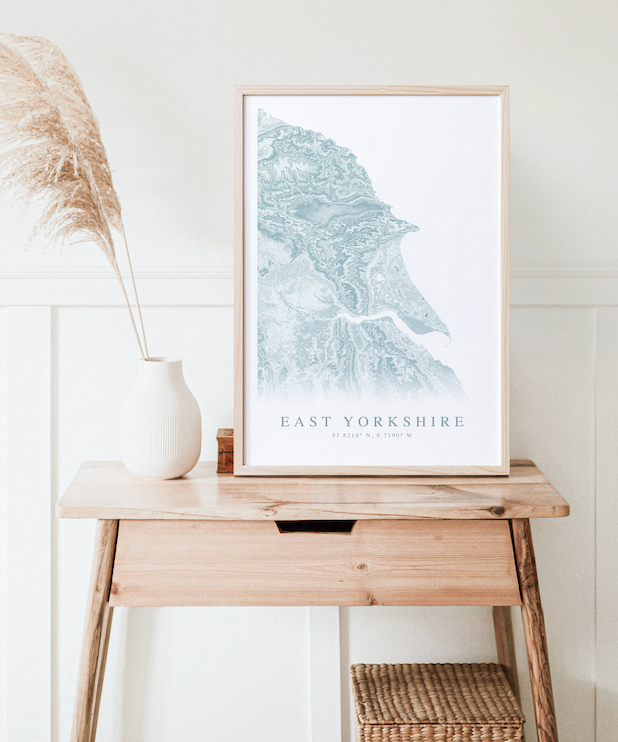 East Yorkshire Map Print