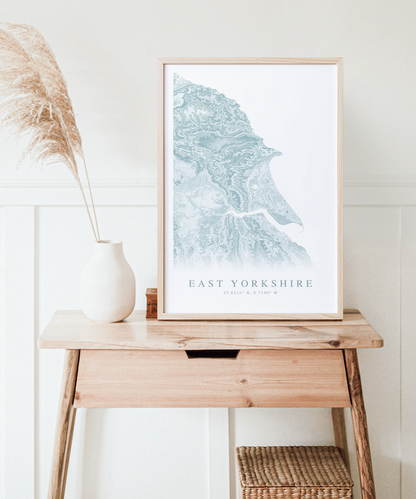 East Yorkshire Map Print