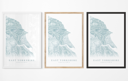 East Yorkshire Map Print