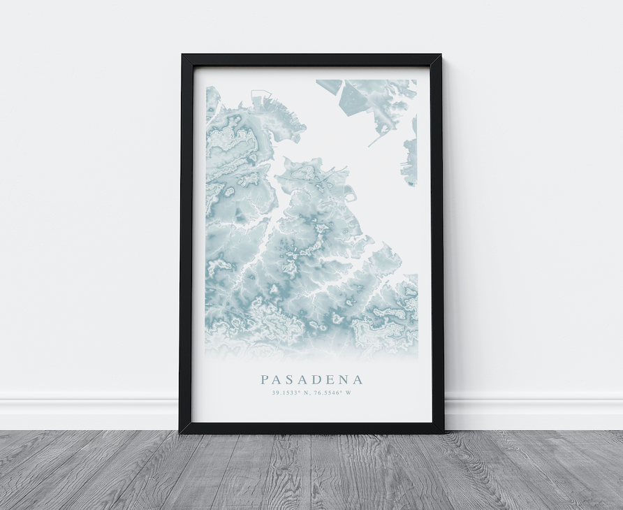 Pasadena MD Map Print