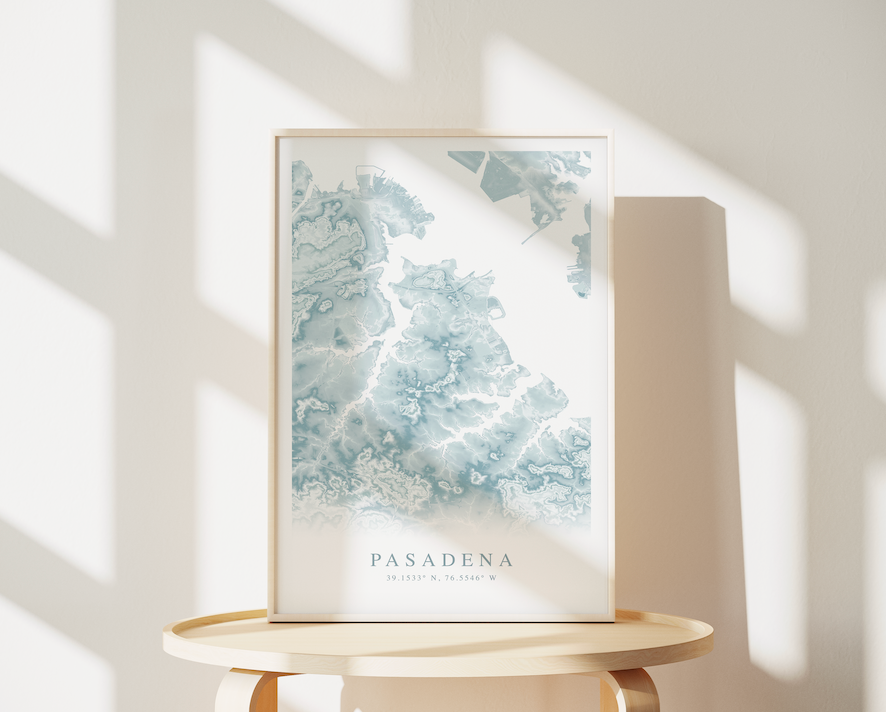 Pasadena MD Map Print
