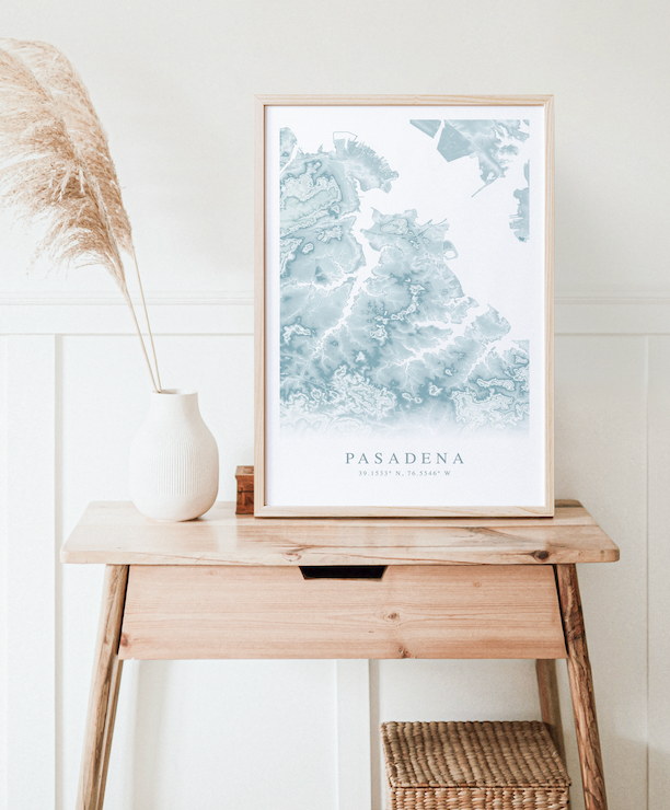 Pasadena MD Map Print