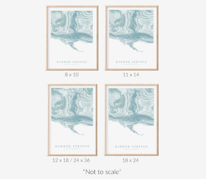 Harbor Springs MI Map Print