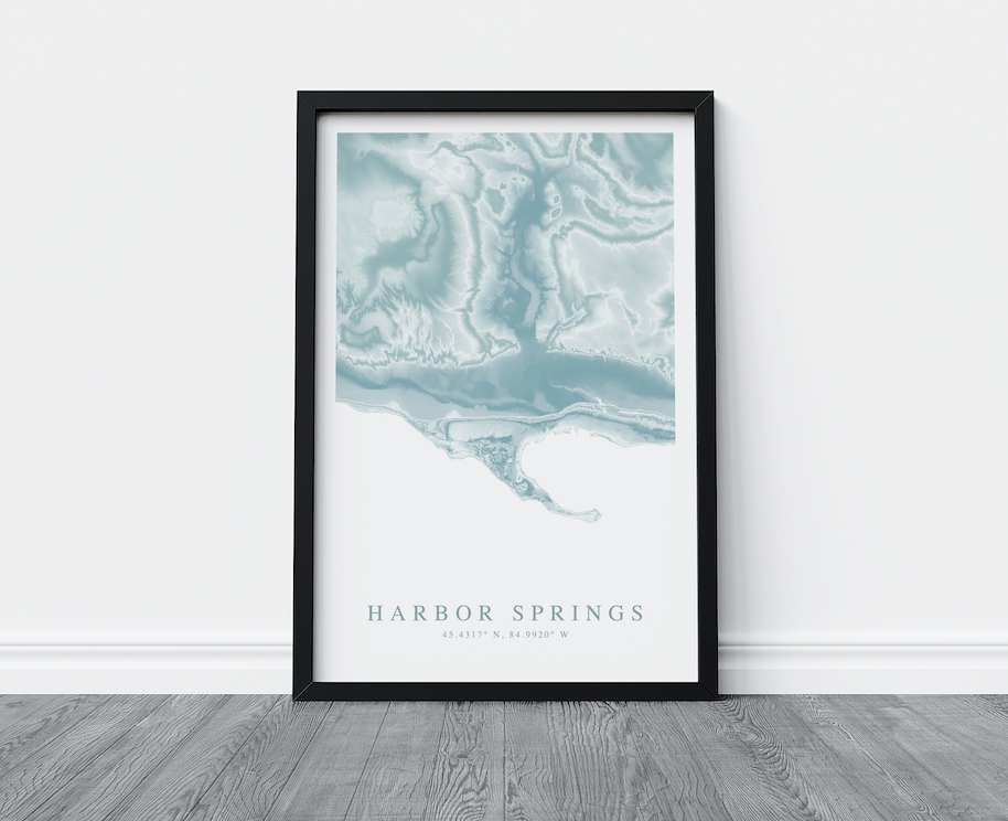 Harbor Springs MI Map Print