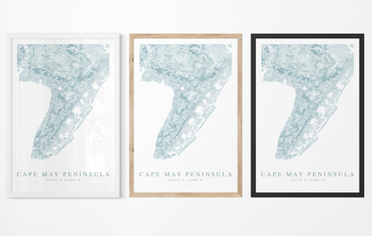 Cape May Peninsula Map Print
