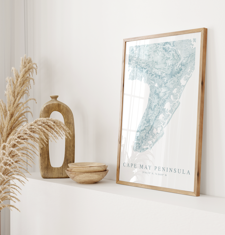 Cape May Peninsula Map Print