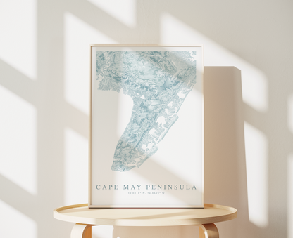 Cape May Peninsula Map Print