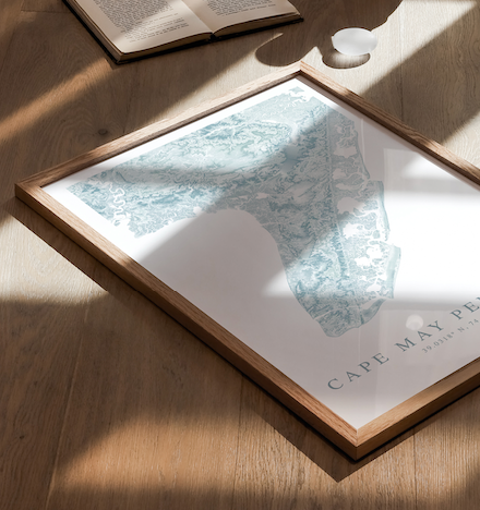 Cape May Peninsula Map Print