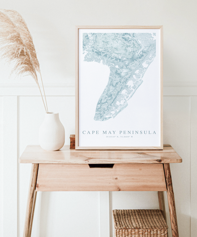 Cape May Peninsula Map Print