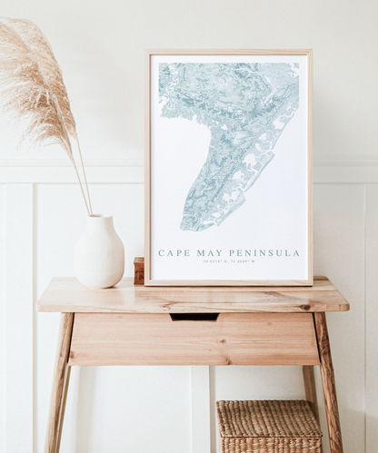 Cape May Peninsula Map Print