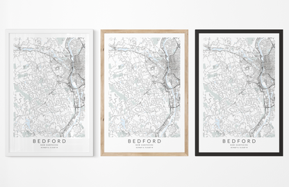 Bedford New Hampshire Map Print