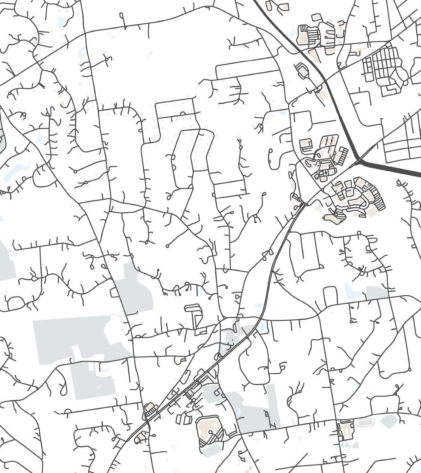 Bedford New Hampshire Map Print