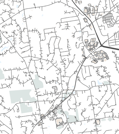 Bedford New Hampshire Map Print