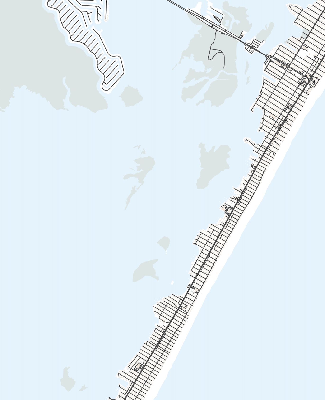 Long Beach Island Map Print