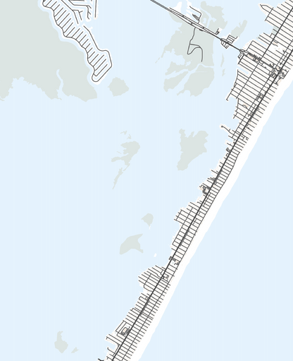 Long Beach Island Map Print