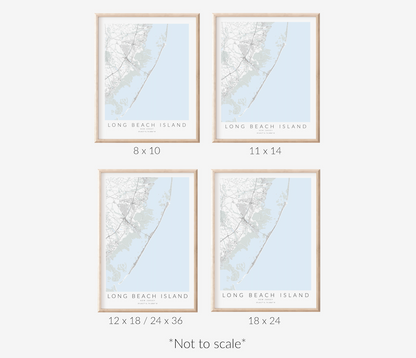 Long Beach Island Map Print