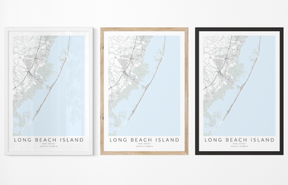 Long Beach Island Map Print