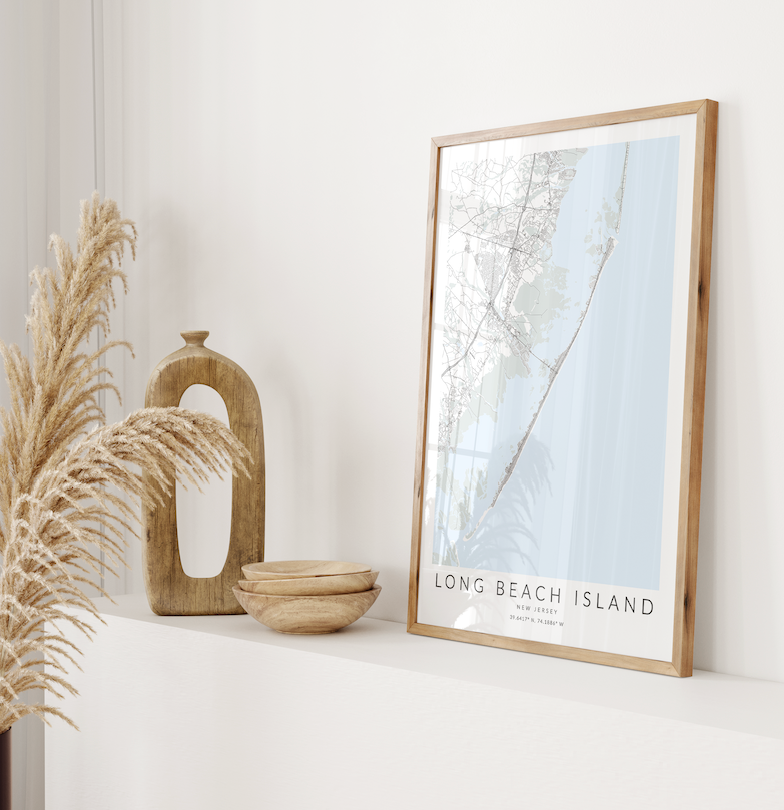 Long Beach Island Map Print