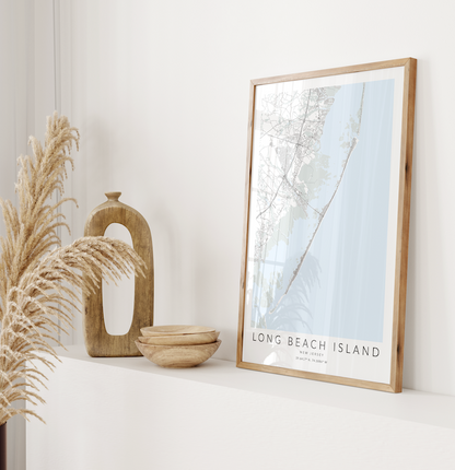 Long Beach Island Map Print