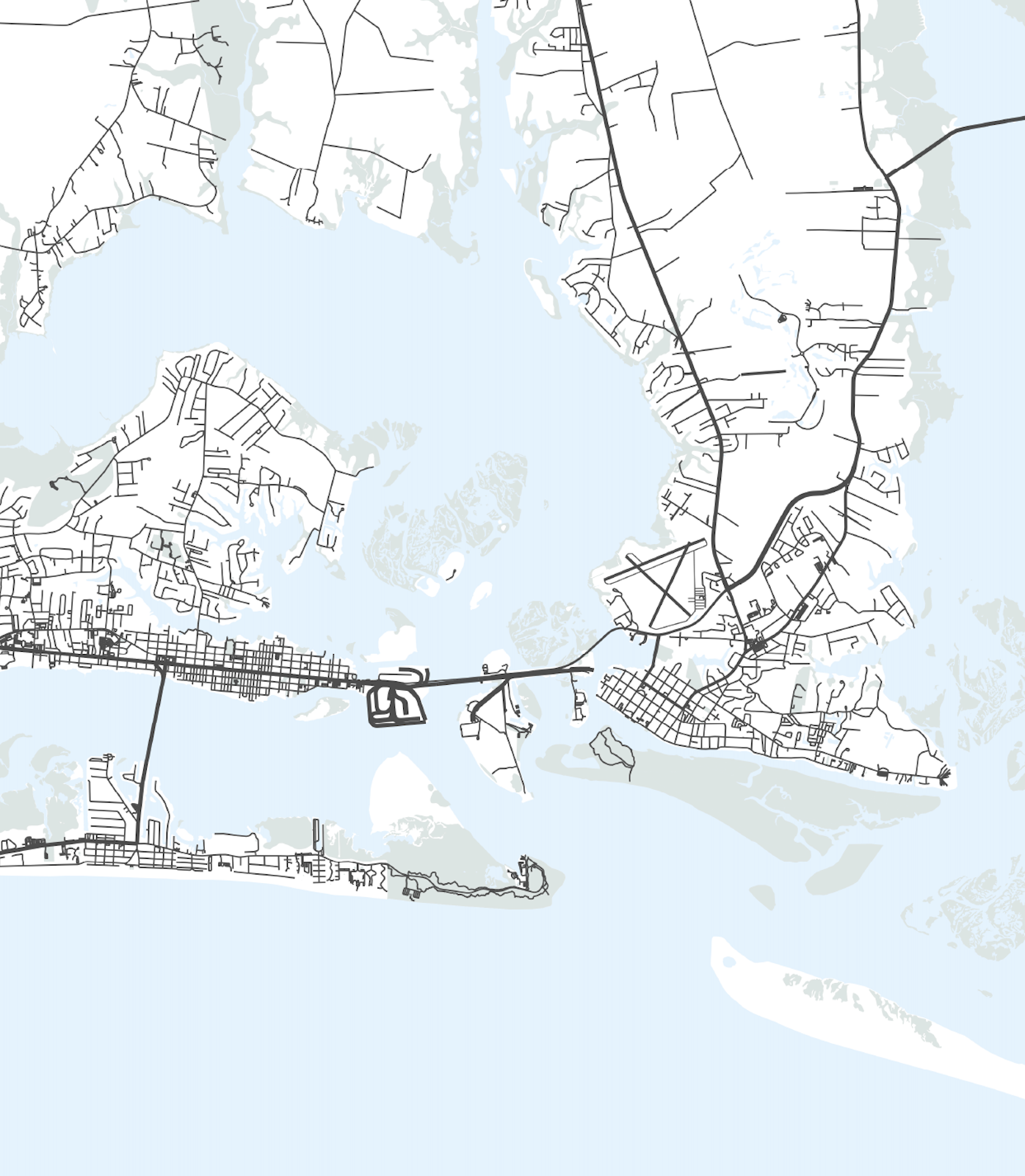 Crystal Coast NC Map Print