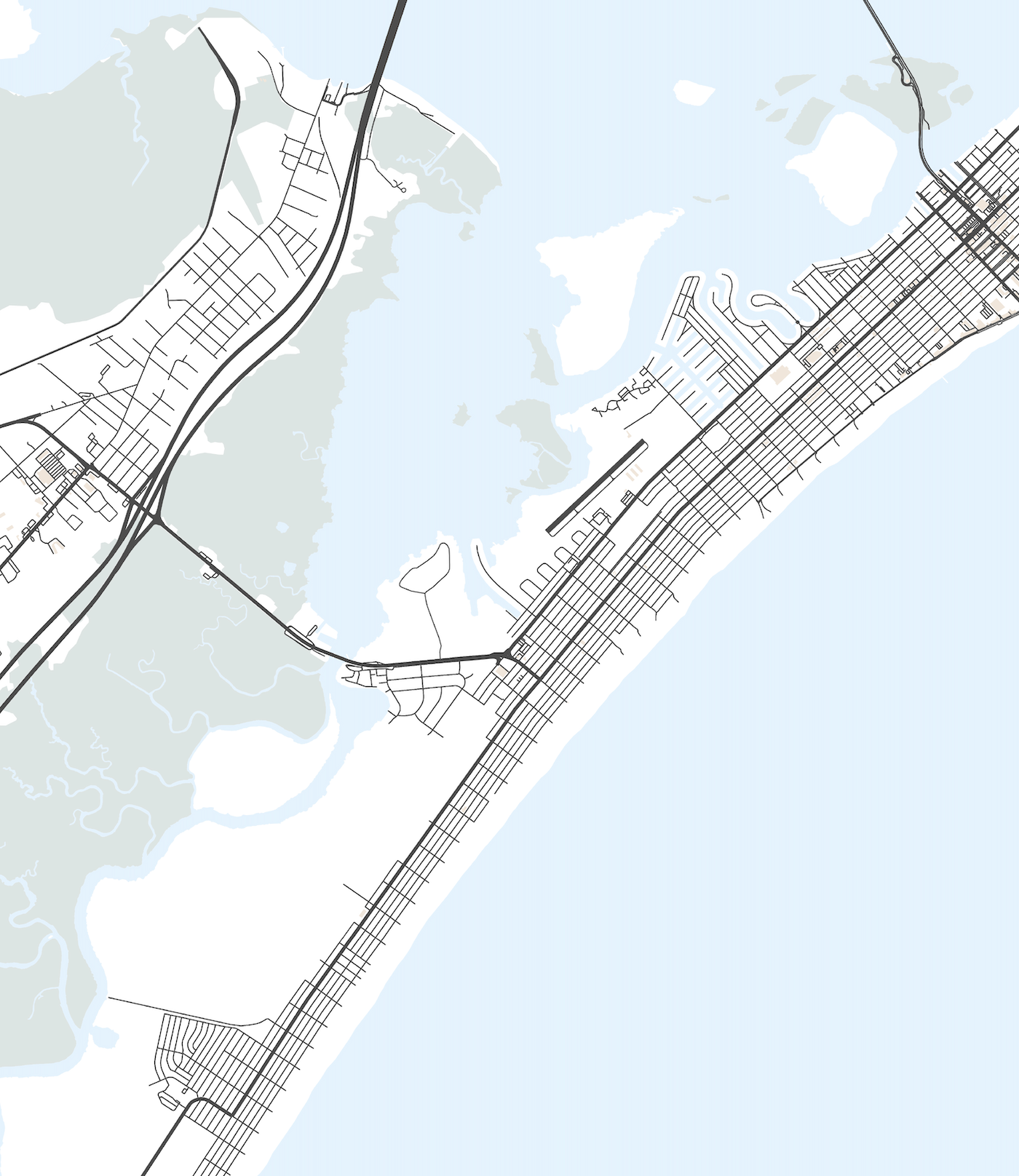 Ocean City NJ Map Print