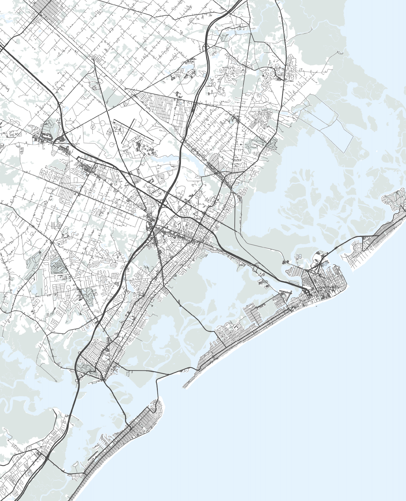 Jersey Shore Map Print