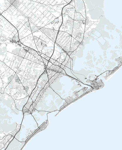 Jersey Shore Map Print