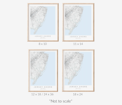 Jersey Shore Map Print