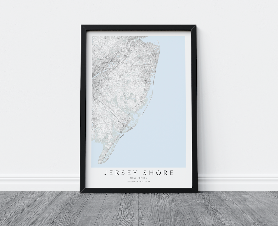Jersey Shore Map Print