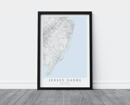 Jersey Shore Map Print