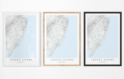 Jersey Shore Map Print
