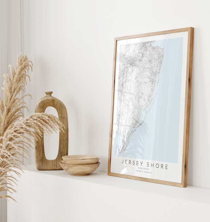 Jersey Shore Map Print