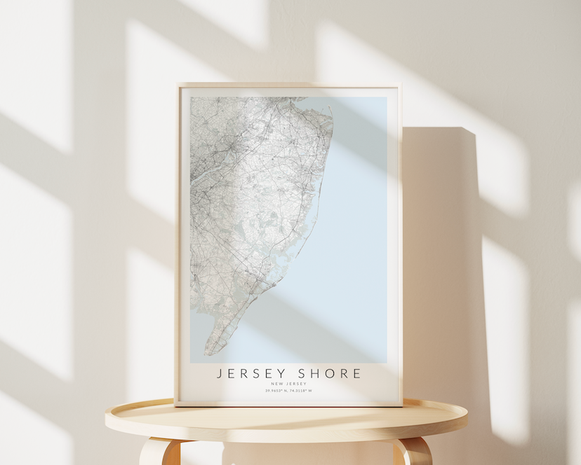 Jersey Shore Map Print