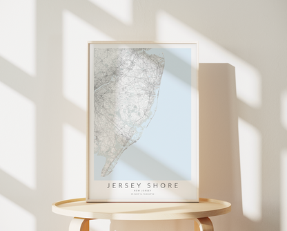 Jersey Shore Map Print