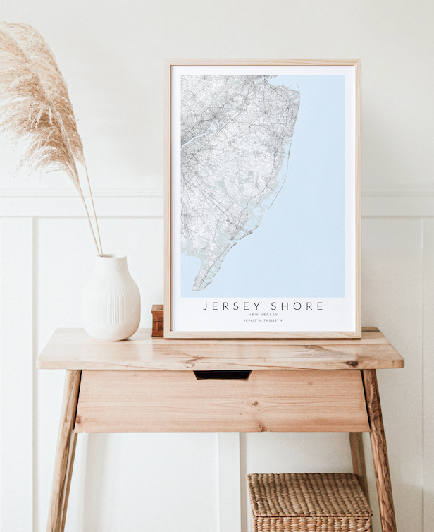 Jersey Shore Map Print