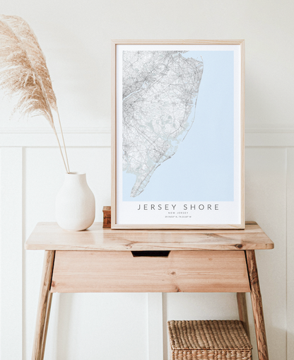 Jersey Shore Map Print